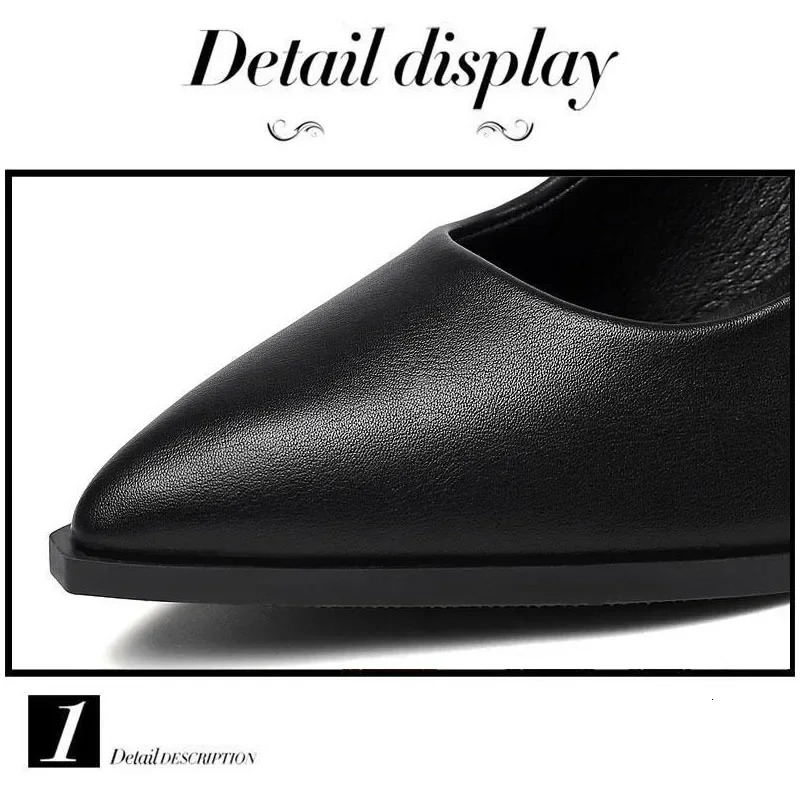 Black Womens Pumps 6-8cm Heel Soft PU Leather Non-slip Single Shoe Professional Interview High Heels Mid Heeled Work Shoes 241225