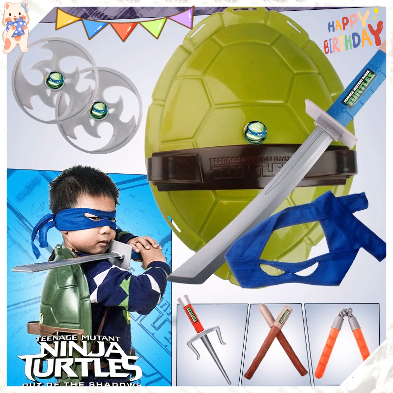 2024 New Hot Anime Cosplay Costume Movie Cartoon Teenages Mutants Ninjas Turtles Shell Props for Kids Boy Decoration Armor Toys