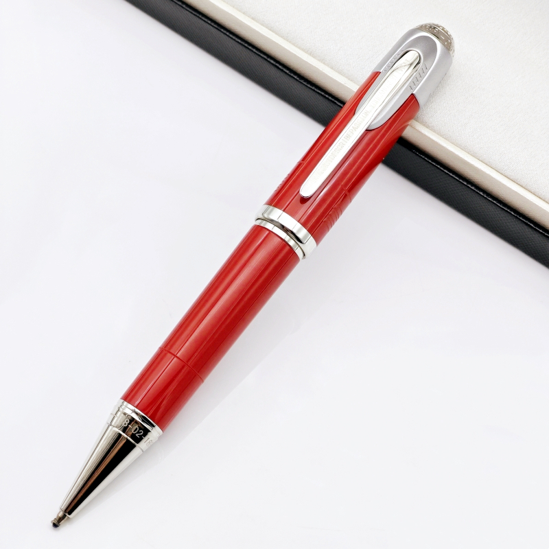MOM Red Resin Luxury Ballpoint Pens Special Edition Enzo Series Rollerball Ink Writing Statinery Office Supplies With Series Number