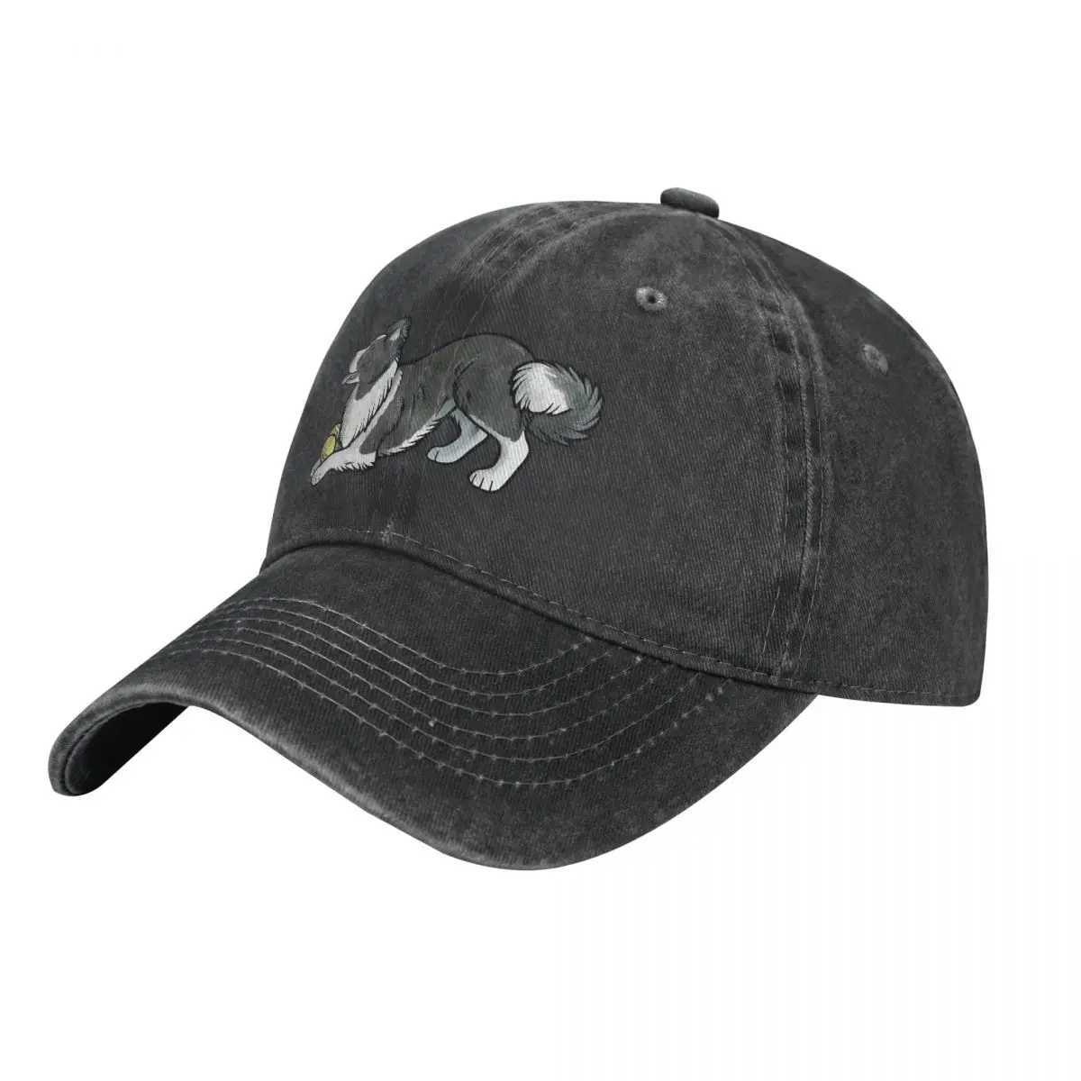 Solid color dad hat border ball womens hat sun shading hat baseball hat sheepdog leather hat W241225