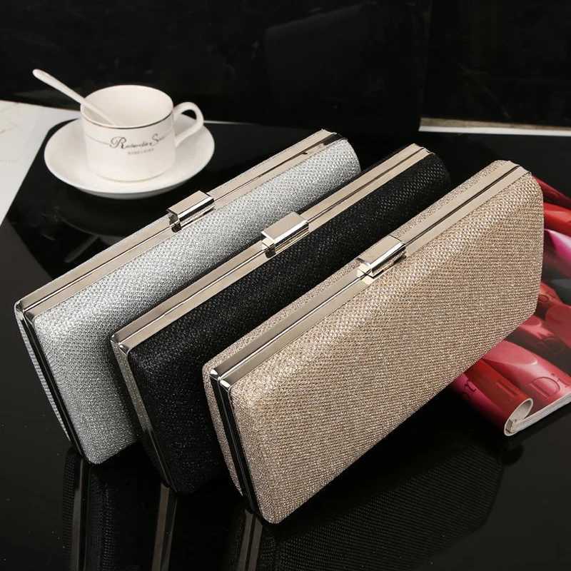 High Quality Womens Evening Bag Womens Diamond Water Diamond Clutch Crystal Day Clutch Wallet Wedding Wallet Party Black/Gold/Silver T241225