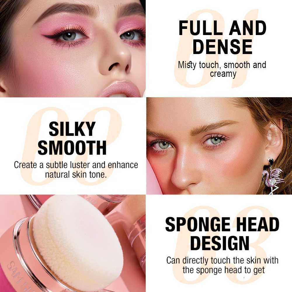 Velvet Puff B Powder Face Makeup Monochrome Apricot Peach Pink Matte Cheek Loose Powder Rouge Contour Shadow CosmeticXJ241225