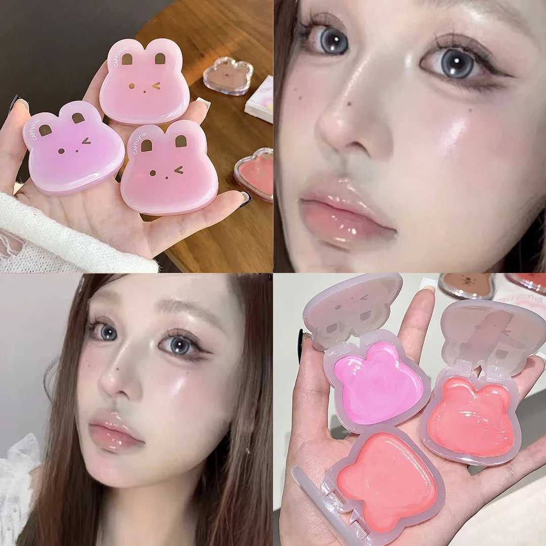 Cute Rabbit B Cream Natural Peach Pink Cheek Face Rouge Ber Mud Smooth Brightening Skin Tone Highlighter Korean MakeupXJ241225