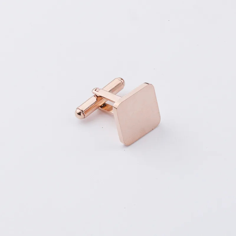 10Pcs/Lot High Quality 15mm Square Cufflinks Stainless Steel Mirror Polish Blank Cufflink For DIY Jewelry Making Accessories 241225