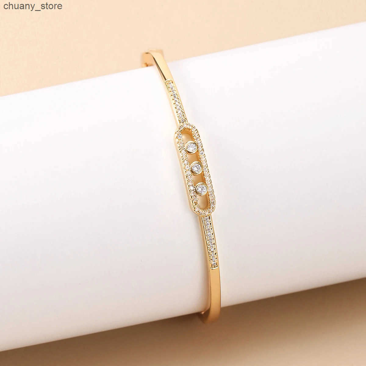 Chain Beaut Berry Luxurious 18k Gold Plated for Women and Men Style Copper Zircon Bangle 2-color for Wife and Friends Gifts L240910