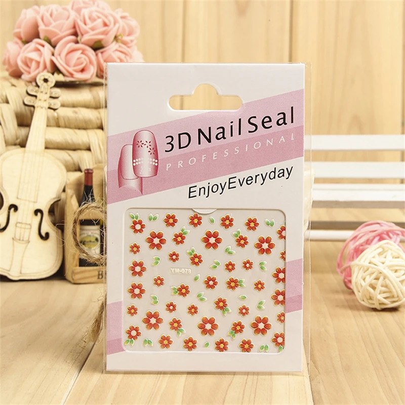 Japanese And Korean Style Nail Stickers Nail Decals Nail Stickers Flower Love Pattern WomenS Party Personalized Nail Stickers 241225