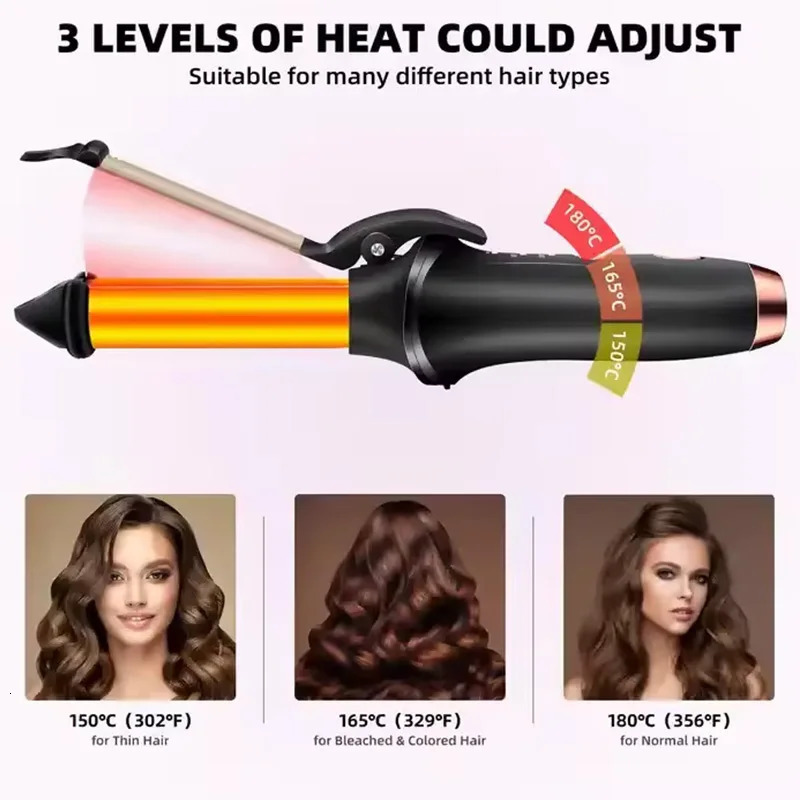 3 speed temperature setting Cordless hair styler 30s rapid temperature rise hair irons Ceramic Hair Curler 241225