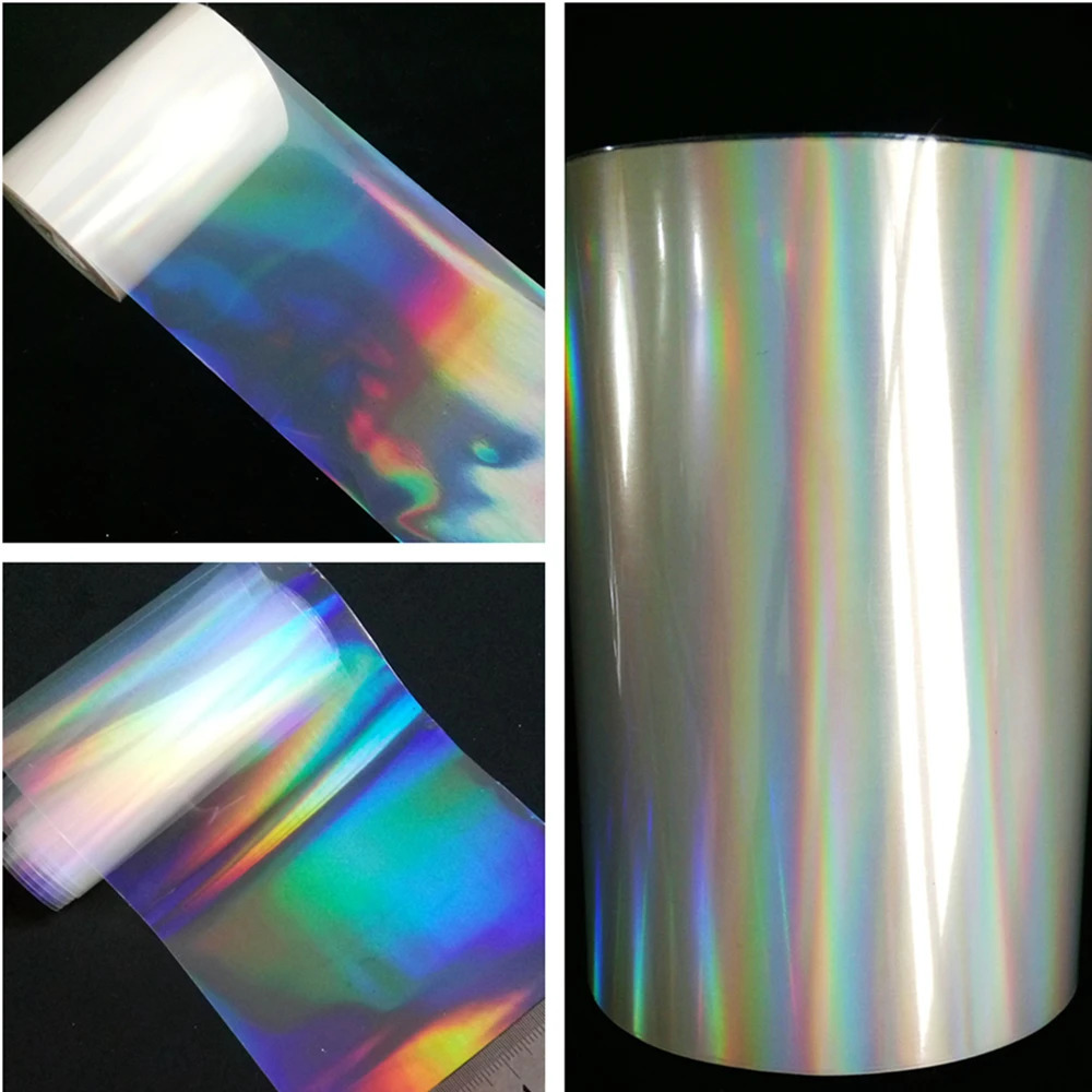 8CMx120M Holographic Sticker For DIY Nails Art Laser Stamping Star Transfer Foil Film Full Cover Decals Manicure Tool 241225