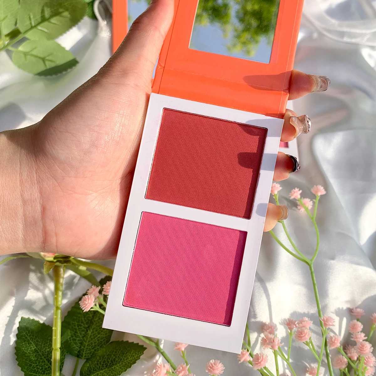 4-Color Velvet Powder B Palette Duo Hot Pink Highly Pigmented Silky Smooth Cheek Tint set Rose Matte Ber Mothers DayXJ241225