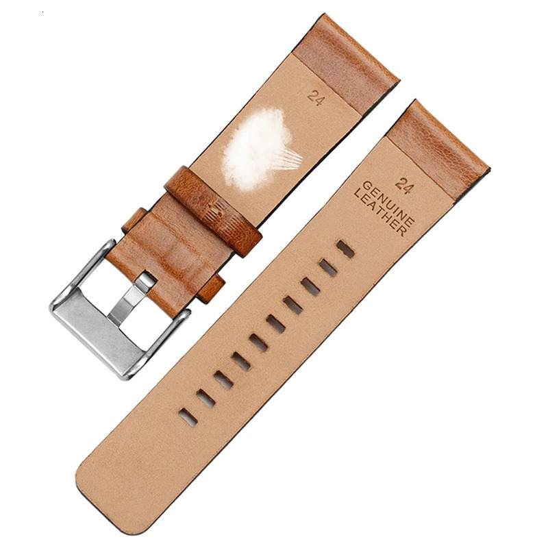 22 24m 26mm men Genuine Leather band for diesel DZ7406 DZ7408 DZ4476 DZ4343 watch strap Brown watchband Retro wristband Bracelet 241225