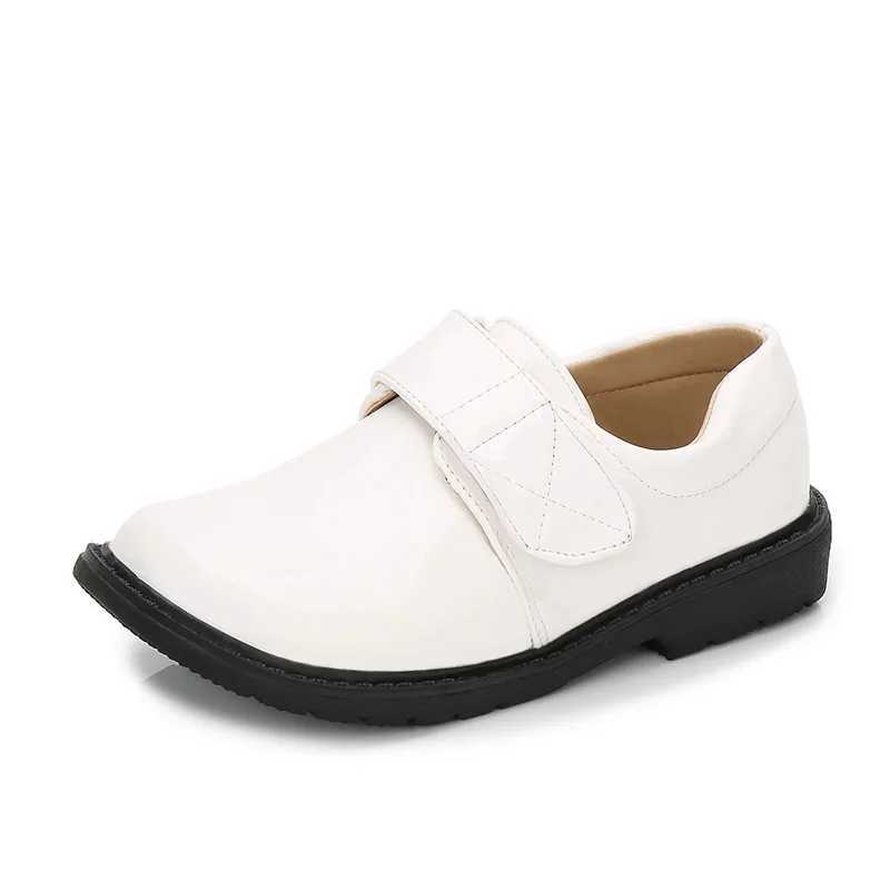 Athletic Outdoor Kids Boys Solid Color Soft Bottom Leather Shoes Children Students Boys Performance Shoes Children Party Dance Footwear H241223