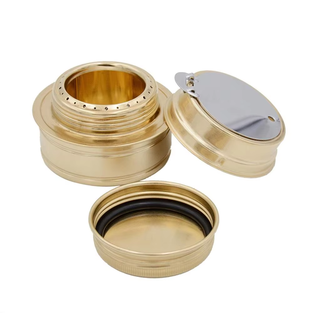 Outdoor Mini Portable Aluminum Alcohol Stove Backpacking Lightweight Stove Burner for Camping