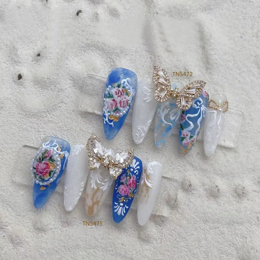 10pcs Flying Shaking Butterfly Zircon Alloy Nail Art Crystals Rhinestone Decorations Charms Jewelry Nails Accessories Supplies 241225