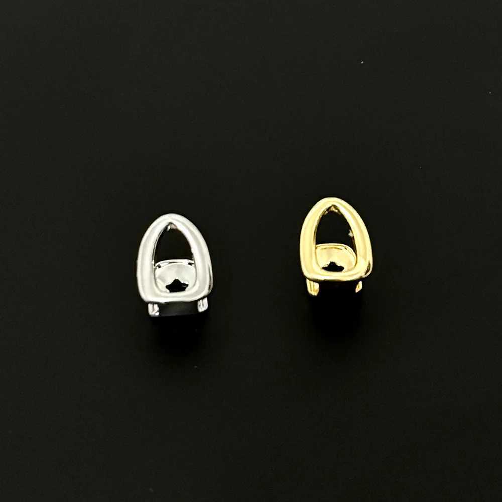 YOUNGX Y2K Simple Single Hollow Teeth Grillz Braces Hip Hop Glossy Tooth Cs For Women Men Jewelry Dental GrillsXJ241225