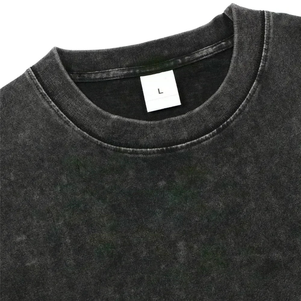 King Billion 240G Cotton Vintage Short-sleeved T-shirt Men Y2K American Retro T Shirt Women Summer Hip Hop Tee Harajuku T-shirts 241224