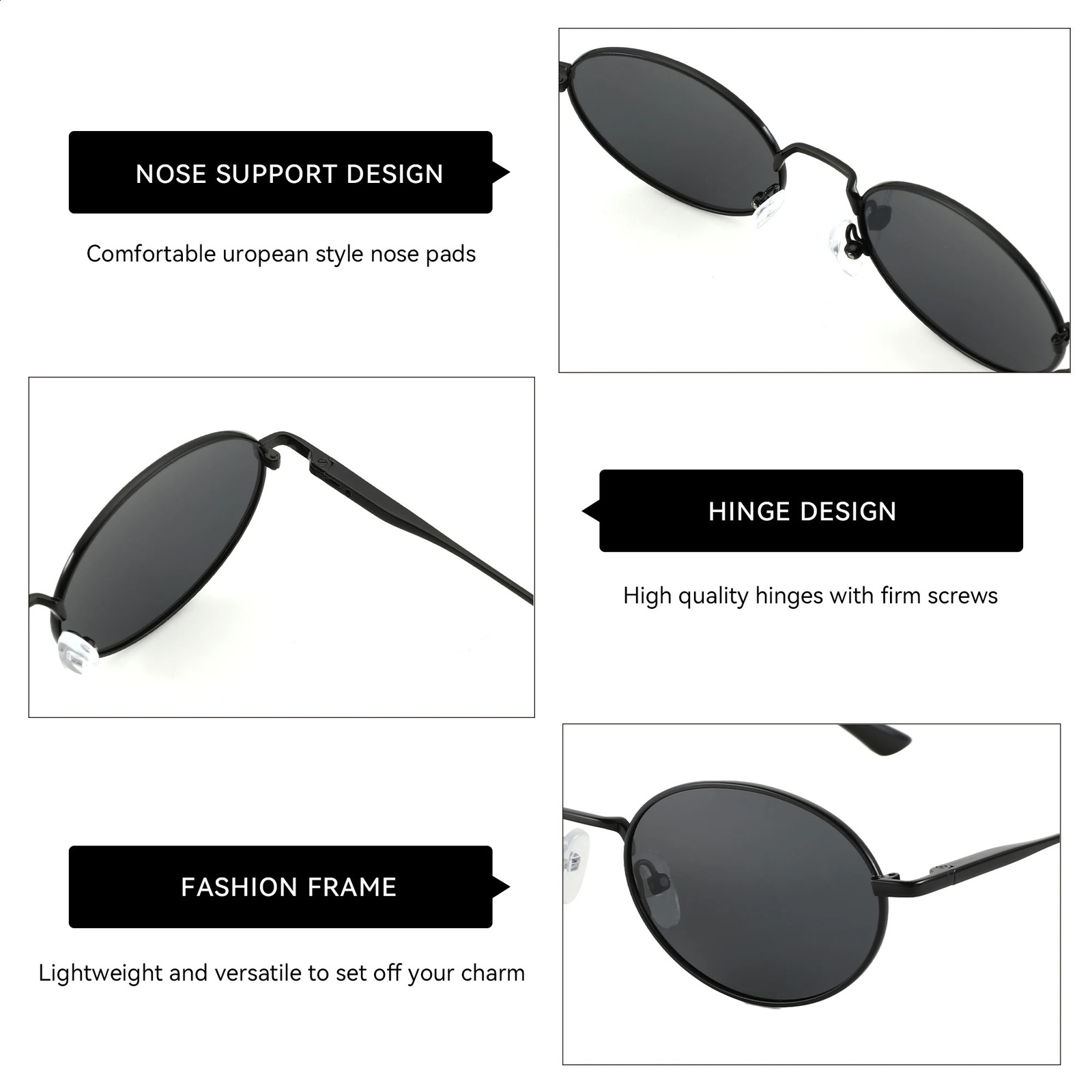 ZENOTTIC Retro Oval Polarized Sunglasses for Women Men Trendy Round Y2k Sunnies Small 90s Style Vintage Shades Sun Glasses 241224