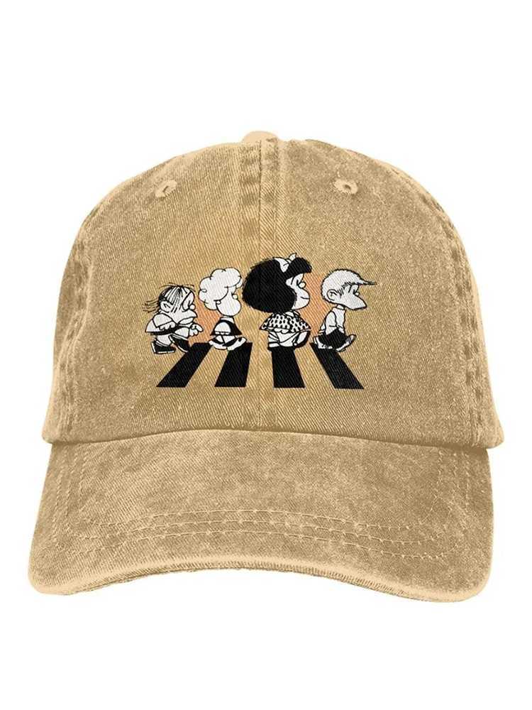 Fashionable summer hat her friends baseball hat Peaked hat Mafalda cartoon mens sun hat W241225