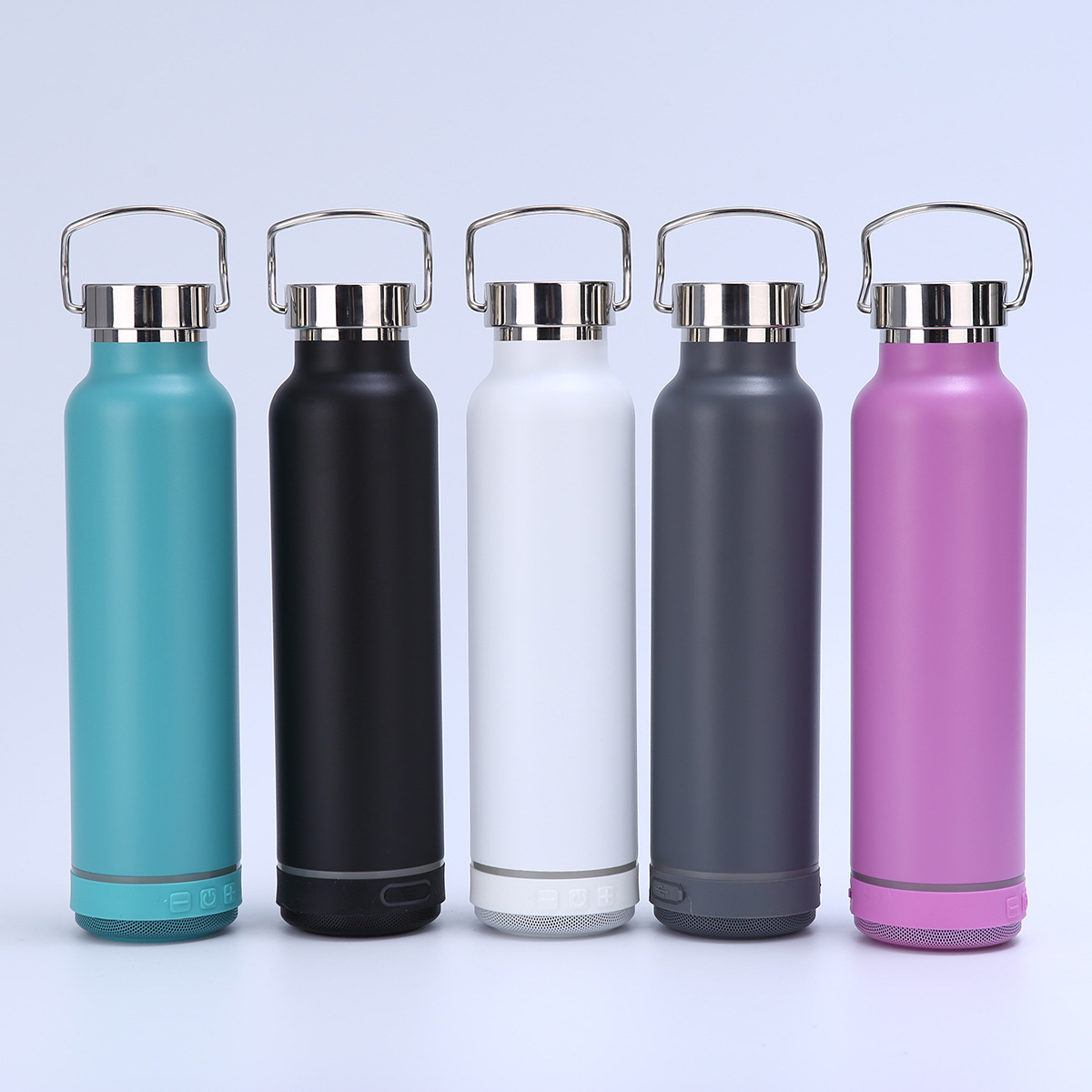 600ml Bluetooth Speaker water bottle stainless steel vacuum insulated music cup outdoor sports drinking bottle with wireless Speaker customize logo