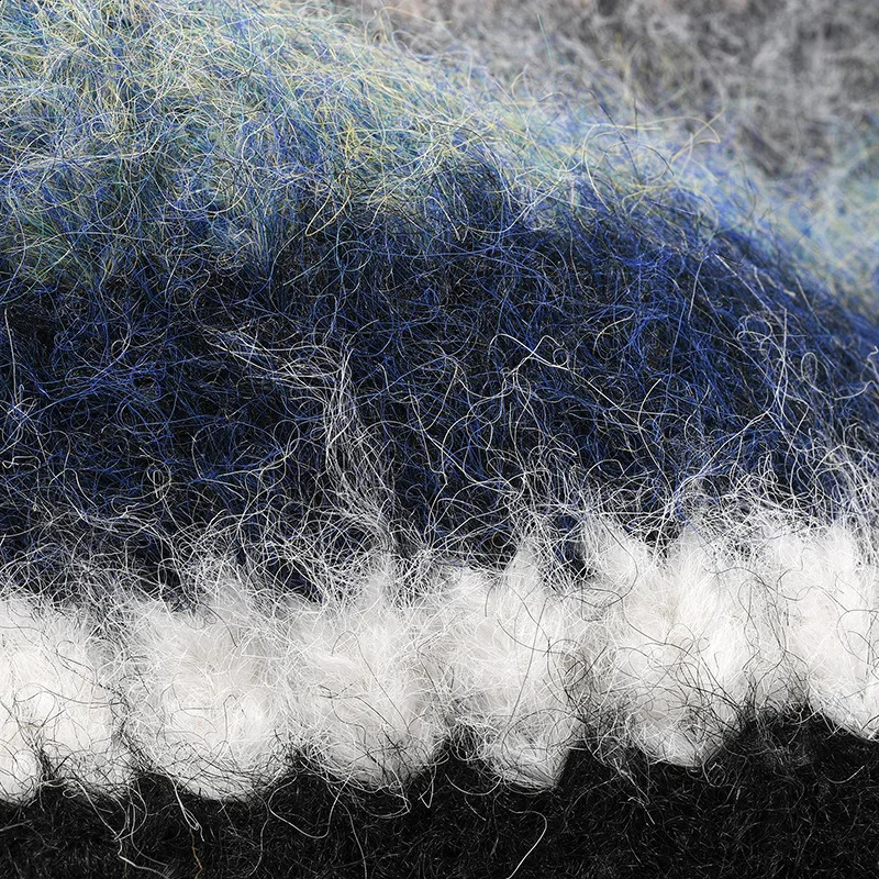 color jacquard knitted womens bucket hat for autumn and winter fashionable and warm fully matched beanie hat outdoor mens wool hat 241223