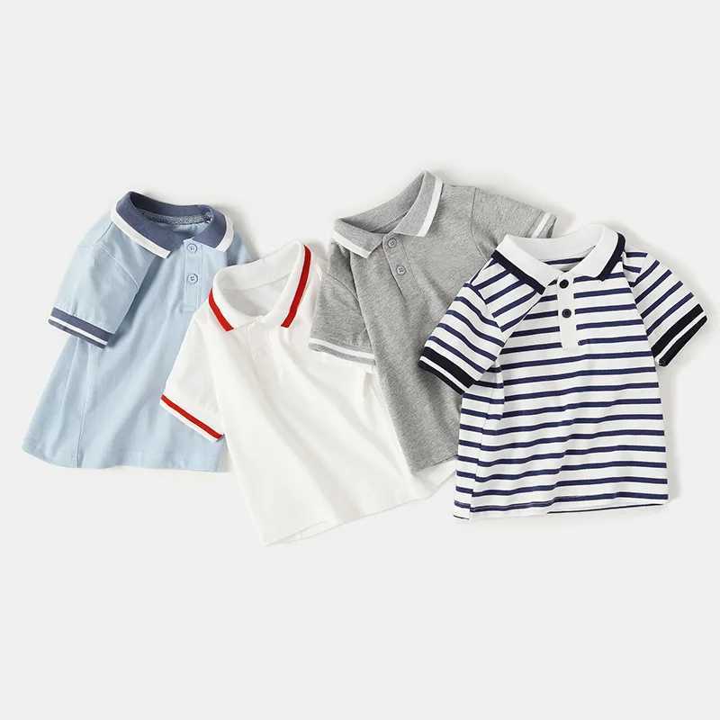 Baby Polo Shirts Cotton Summer Toddler Tshirt 1-4y Quali Children Tops Tee Kids ClothesXJ241225