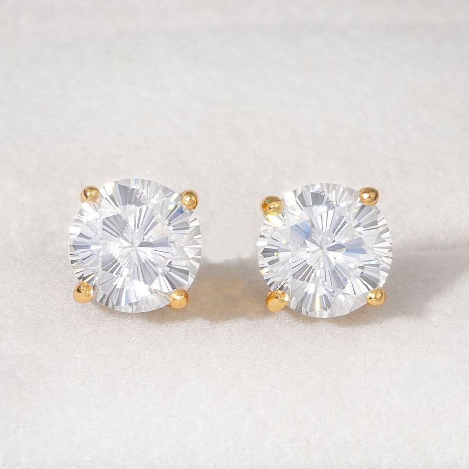 stud designer for women making of sterling sier pass dia tester vvs moissanite earrings Circular Bird Nest Cutting earring mens luxe jewelry gift