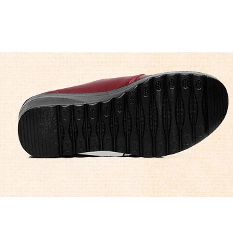 Ngouxm Spring Autumn Women Pumps Wedges Shoes Woman Genuine Leather Casual Shoes Mother High Heels Shoes 241225