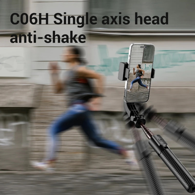 COOL DIER 2025 Bluetooth Handheld Gimbal Stabilizer Mobile Phone Selfie Stick Adjustable Tripod for Smartphone Tiktok Live 241220