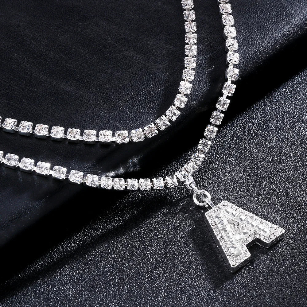 Stonefans DIY Letter Waist Chain Y2k Belt Summer Beach Rhinestone Shiny Fashion Initial A-Z Jewelry Charms Gifts 241225