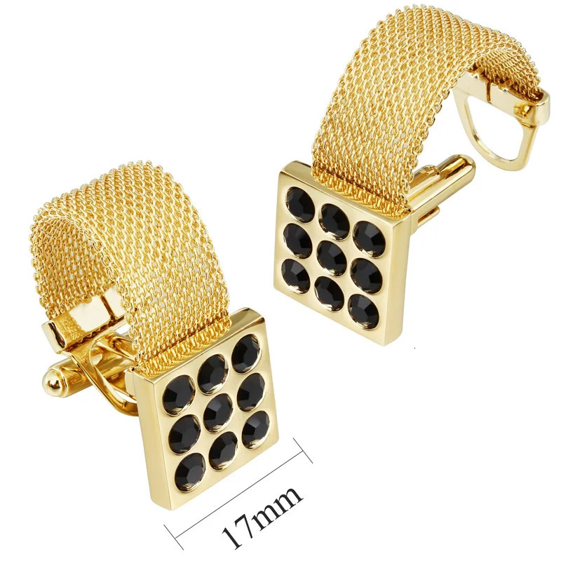 Crystal Cufflinks for men with ChainMen French Cuff ShirtFashionable Jewellery Accessories for Men for ChristmasWedding Party 241225