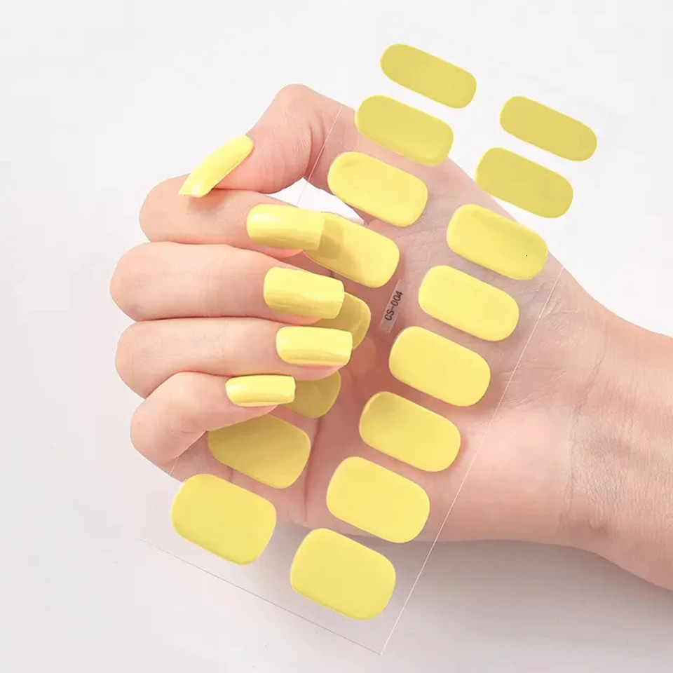 Enhance Your Manicure with 16 Pieces Self-Adhesive Nail Polish Stickers in 25 Vibrant Pure Colors 241225