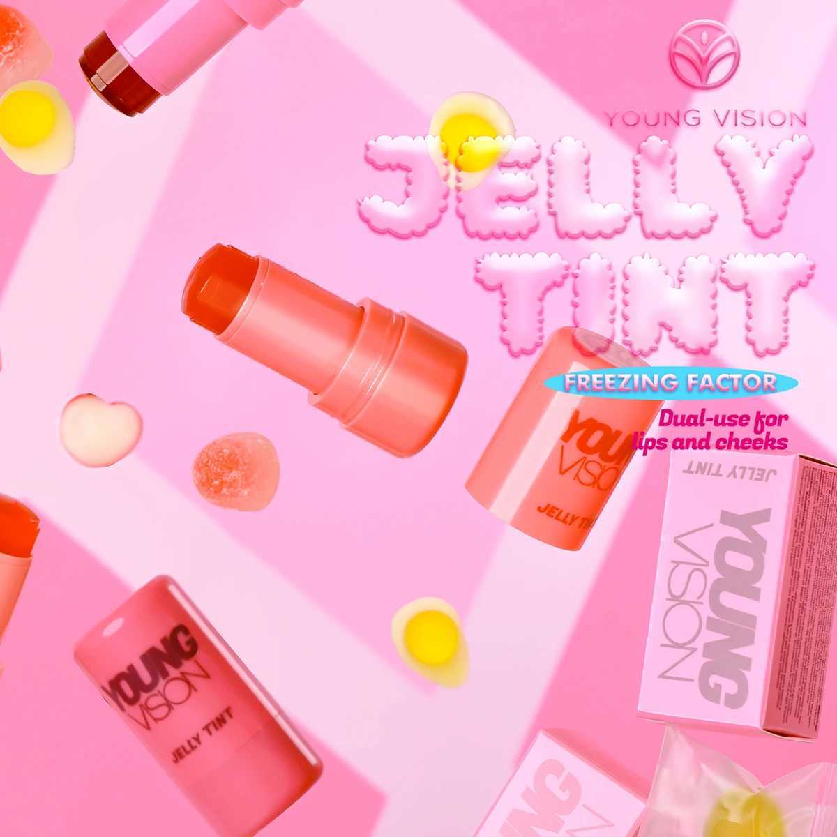 VISION Multi-Color Jelly B Stick Q Pinberry Lip Dye Stick for Lip and Cheek Natural and Easy Tinting Lip Gloss StickXJ241225
