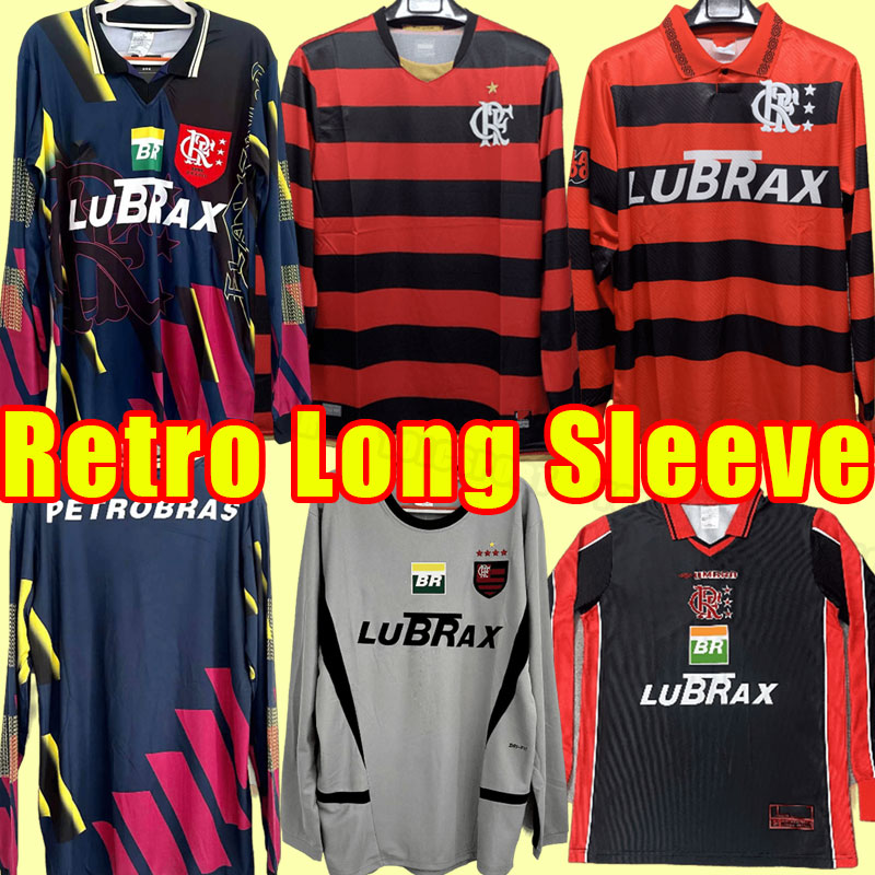 1997 2002 2003 2008 2009 Retro Long sleeve classic Flamengo soccer jerseys GILBERTO SAVIO ROMARIO EMERSON ADRIANO football shirt 1994 1995 94 95 96 97 goalkeeper home