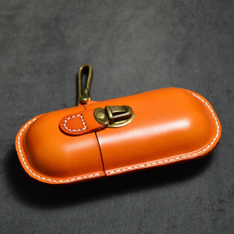 Vintage Sun Glasses Box with Hook Leather Eyewear Accessories Protect Case Portable Storage Glasses Holder Eye Glass Organizer 241224