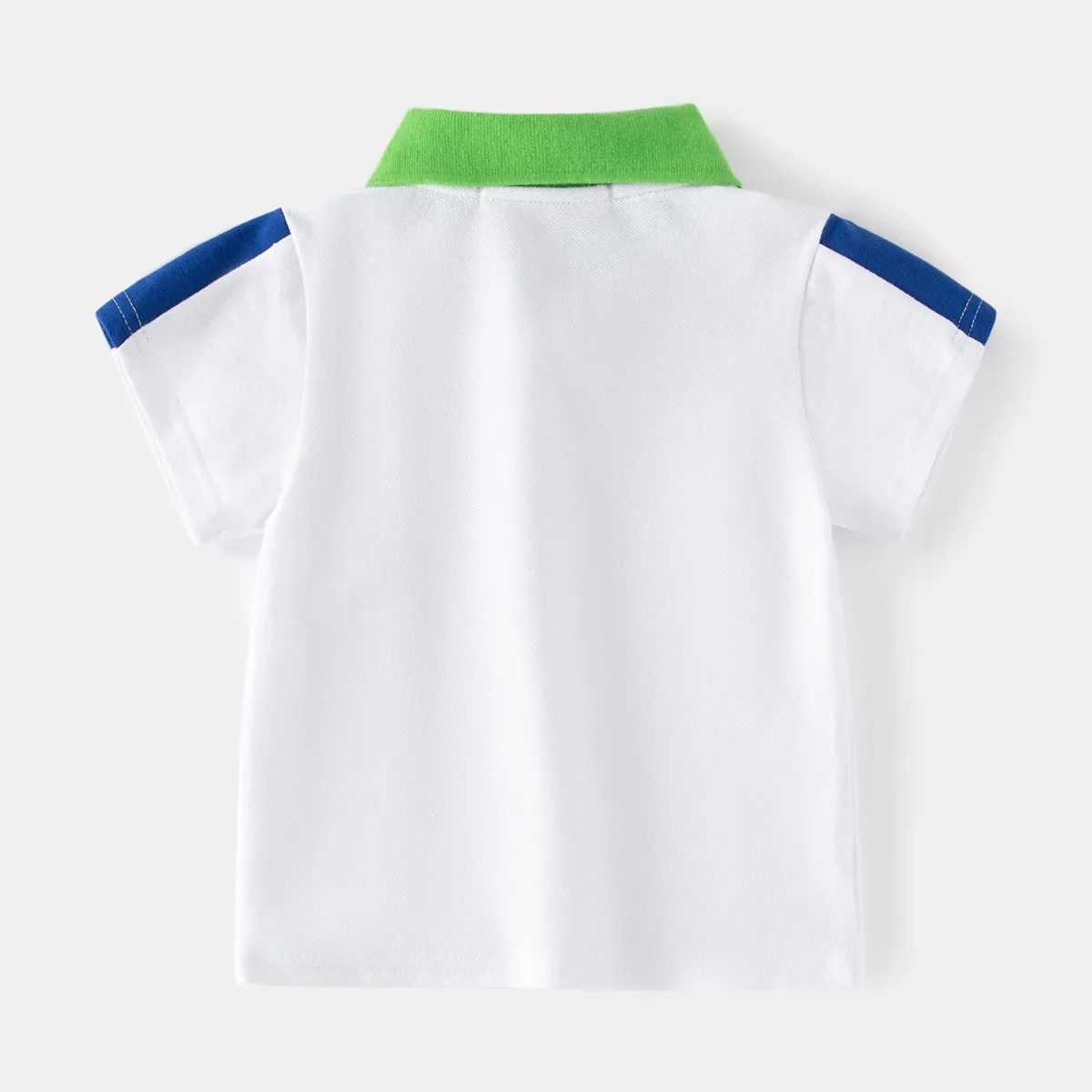 Boys Polo Shirt Short Sleeve Summer Cute Cotton Children Tops Wear Kids Tees Soft Boys Costumes 4-6YXJ241225