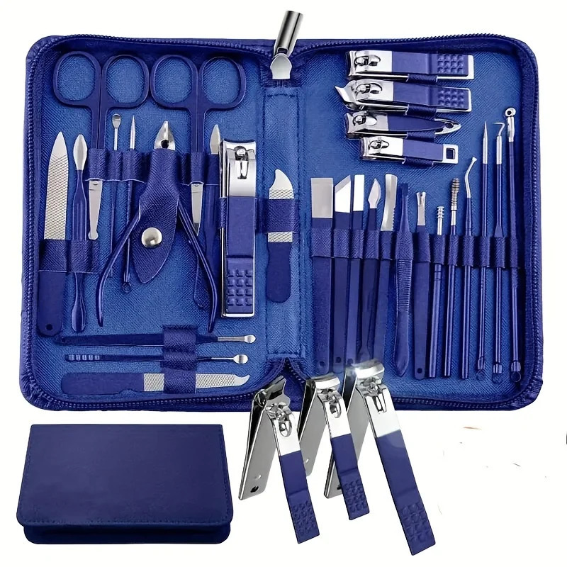 30 PCs Manicure Cutters Household Stainless Steel Manicure Kit Nail Clippers Pedicure Nail Scissors Tool 241225