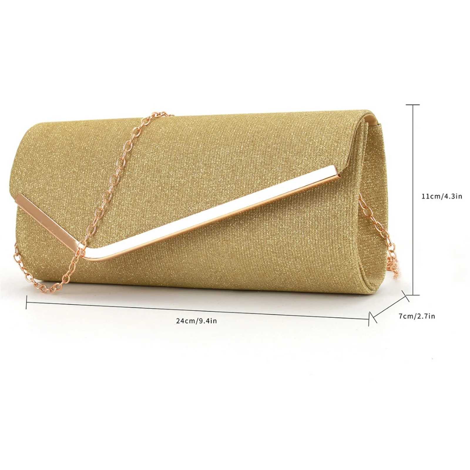High Quality Fashion womens evening bag metal chain cross body bag clamshell dress shoulder bag versatile clutch T241225