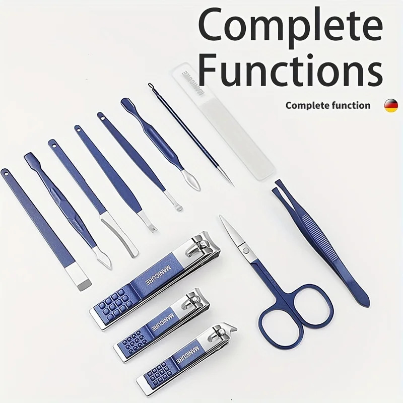 13 Pcs Multi-Functional Stainless Steel Nail Clippers Pedicure Nail Scissors Tool Set With Storage Box Manicure Cutter Kits Ear 241225