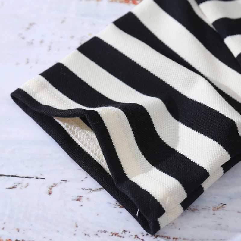 T-shirt For Boys Summer Boys Polo Tops Children Short Sleeve Stripe Tees Tops Teens Breathable Polo Shirt Kids ClothingXJ241225