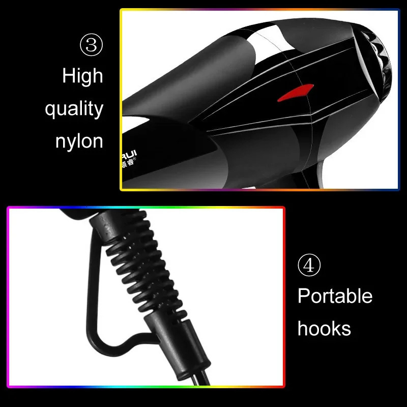 Professional Ionic Hair Dryer Straightener Pro Blu-ray /Cold Strong Power 110v-210v Electric Hairdressing Equipment 241225