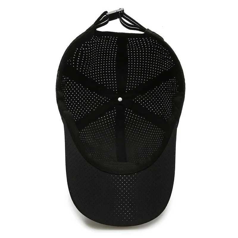 New China Summer Mens Baseball Hat Womens Sunscreen Breathable Fast Drying Sweat Leather Hat Mens Sports Snapshot Sunhat Unisex W241225