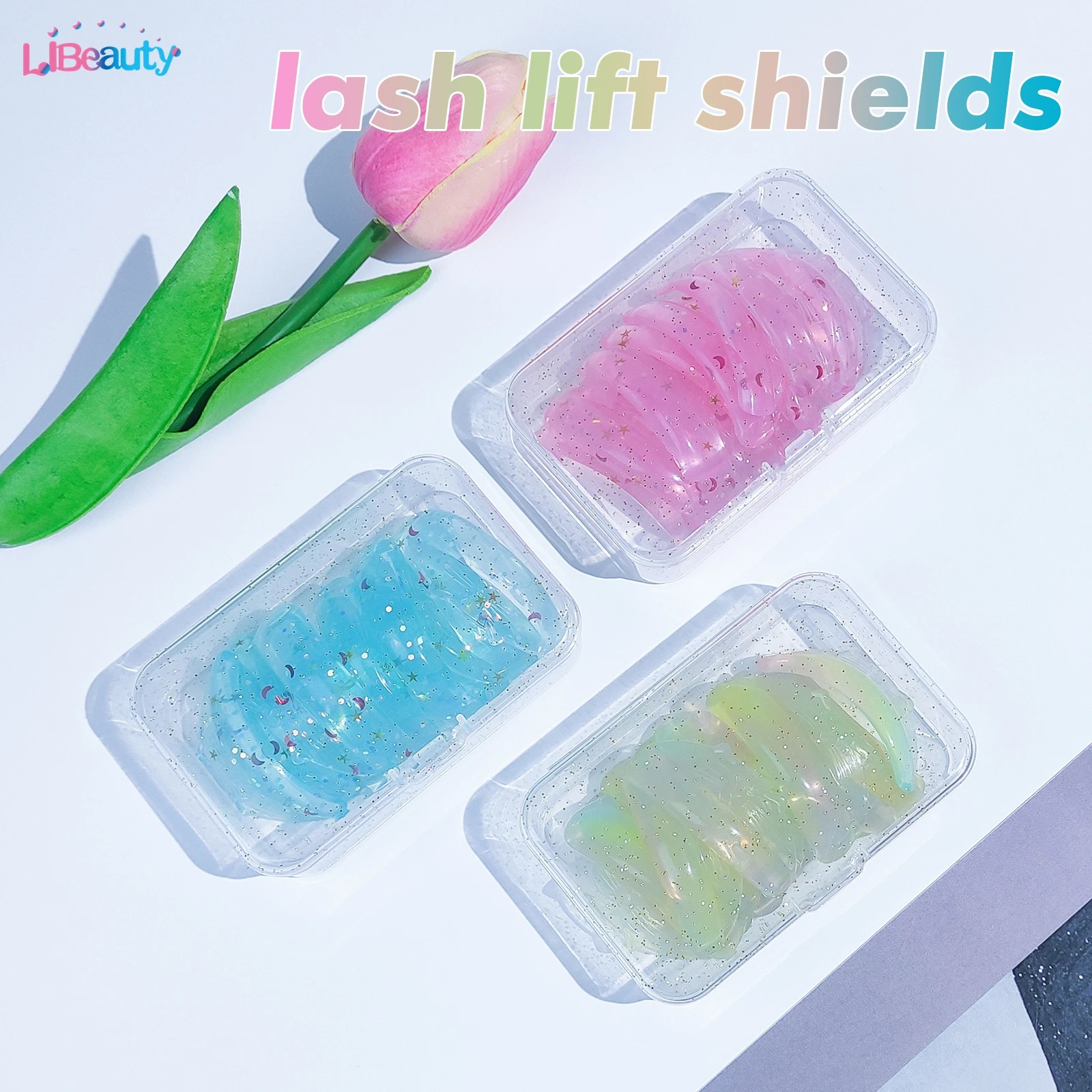 Libeauty 7 Pairs Reusable Silicone Eyelash Rod Sticky Lash Lift Pads 3D Eyelashes Extension Curler Accessories Makeup Tools 250103
