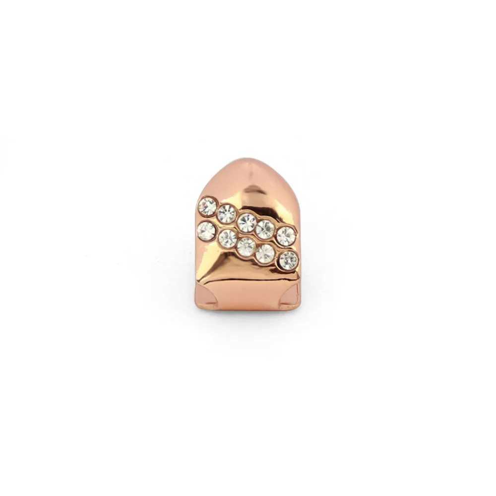 TOPGRILLZ New Gold Color Plated Hip Hop Single Teeth Grillz C Top Tooth GRILLZ for Halloween Christmas Party JewelryGiftXJ241225