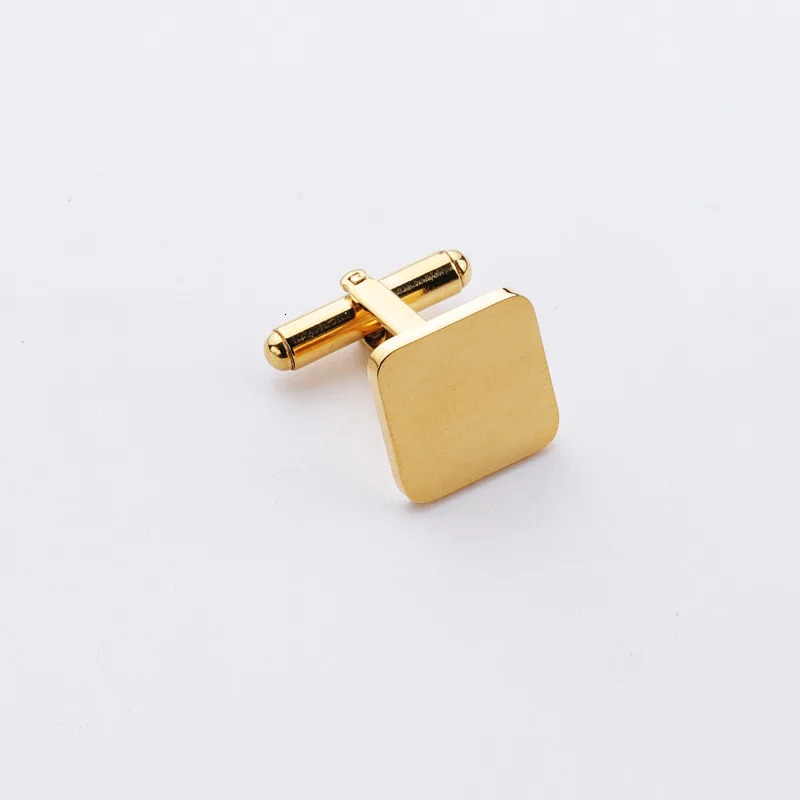 10Pcs/Lot High Quality 15mm Square Cufflinks Stainless Steel Mirror Polish Blank Cufflink For DIY Jewelry Making Accessories 241225