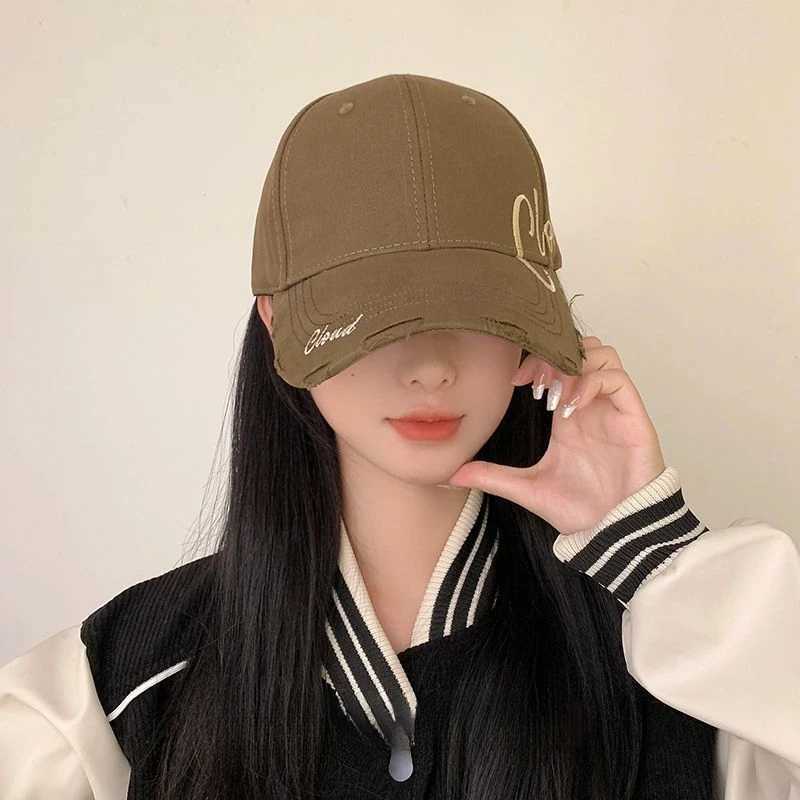 New baseball cap headband cap small and hard dome cap wide Brim sun hat couples hat W241225