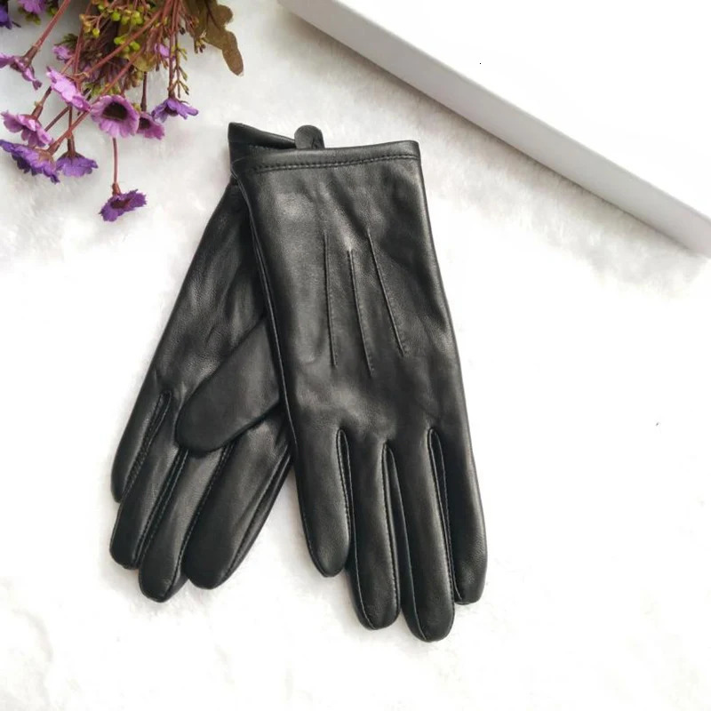 2024 Elegant Fashion Driving Gloves Genuine Real Goat Leather Gloves Women Fashion Winter Autumn Short Mittens G600 241225