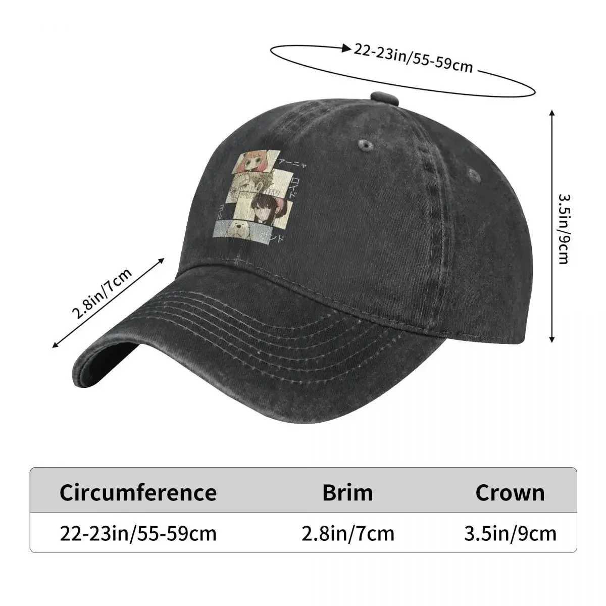Summer Cap Sun Visor Forge Family Hip Hop Hat Spy x Family Animation Cowboy Hat Pedal Truck Dad Hat W241225