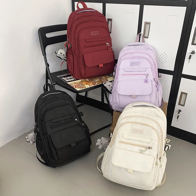 Large Capacity Backpack Women Unisex Travel Backpack Multi Pocket College Student Schoolbag For Teenage Girl Men Book Knapsack 241225