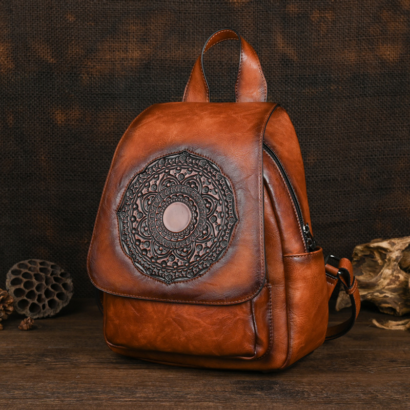 MOTAORA 2024 New Retro Women Bags Designer Leather Backpack For Woman Large Capacity Bag Women's Stylish Travel Backpacks