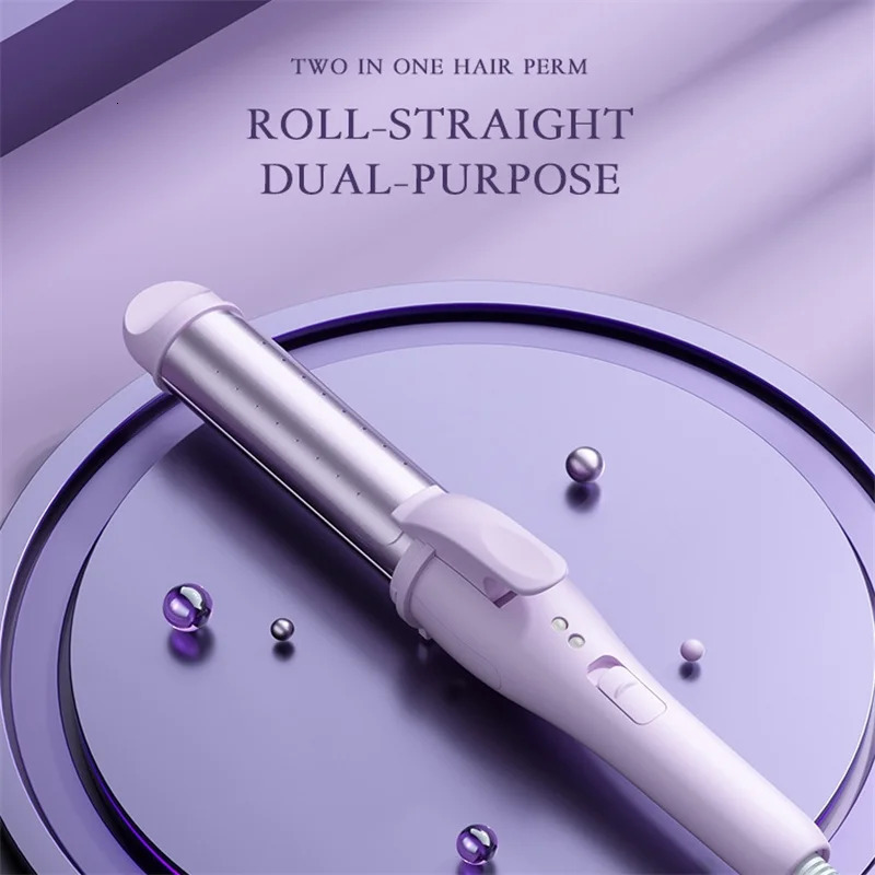 Professional 2 IN 1 Hair Curling Iron Hair Straightener 360° Rotation Anti-scalding Hair Curler Hair Styling Tools 241225