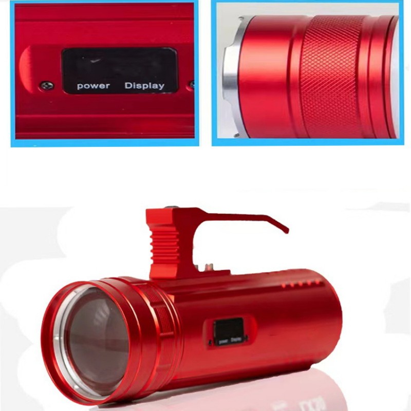 Rechargeable Spotlight, 60W Lumen LED, Flashlight Searchlight, Daily Carry, Night Riding, Cave Detecting, 14000mAh Long Run Time